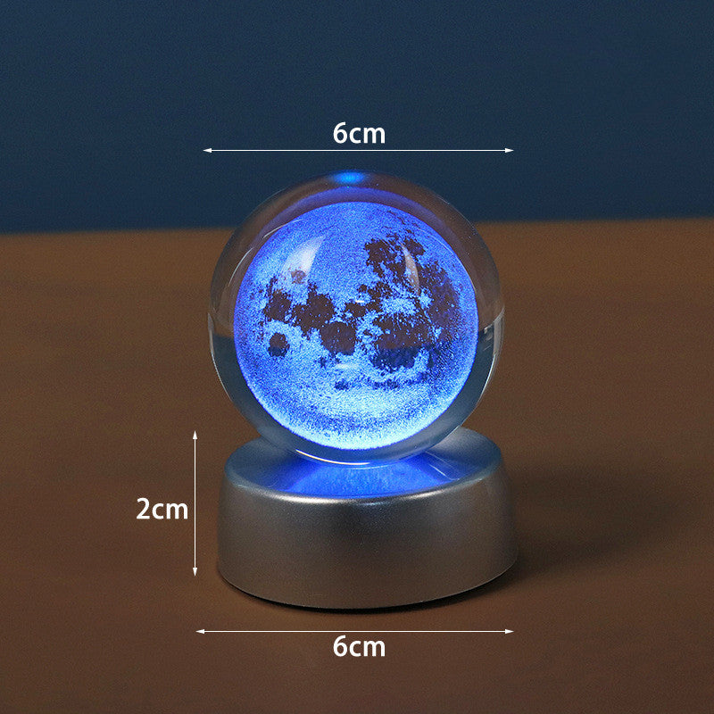 Starry Galaxy Series Crystal Ball Luminous 3D Carved Glass Inside